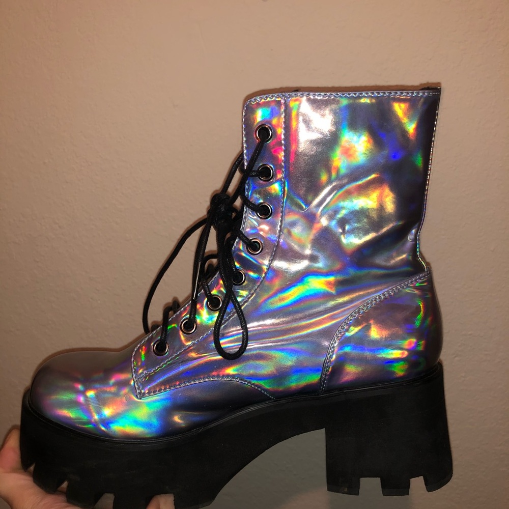 Holographic Combat Boots